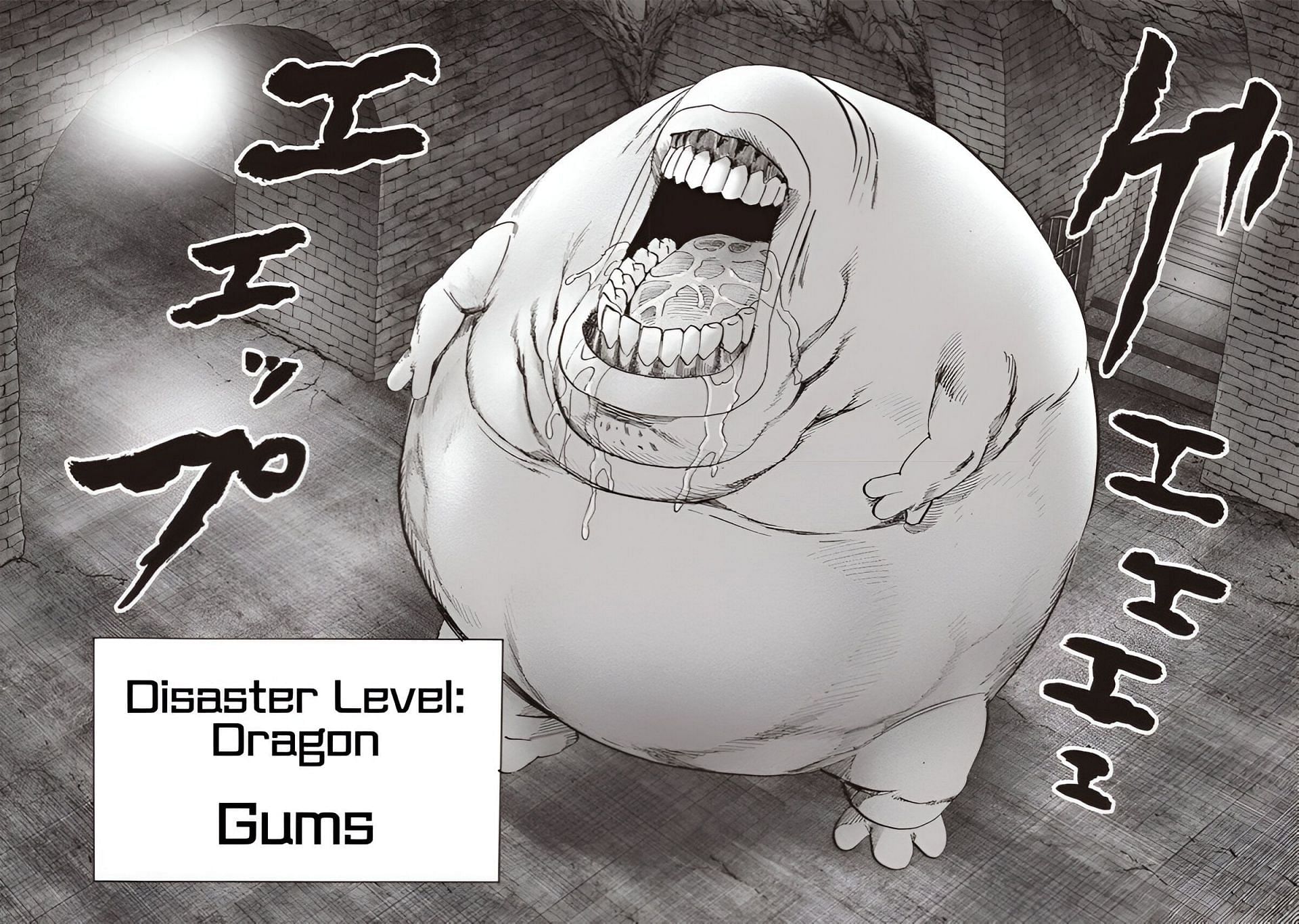 Gums as seen in the One Punch Man manga (Image via Shueisha)